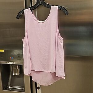 💕CUPCAKES AND CASHMERE💕 Chiffon Sleeveless Blouse ~ Light Pink NWOT